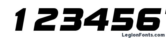 B790 Deco Italic Font, Number Fonts