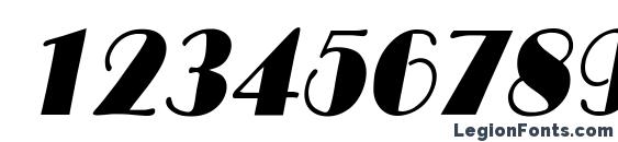 B821 Deco Italic Font, Number Fonts