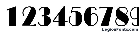 B821 Deco Regular Font, Number Fonts