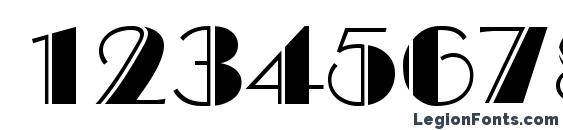B822 Deco Regular Font, Number Fonts