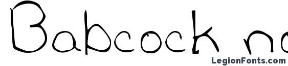 Babcock normal font, free Babcock normal font, preview Babcock normal font
