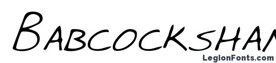Babcockshand regular font, free Babcockshand regular font, preview Babcockshand regular font
