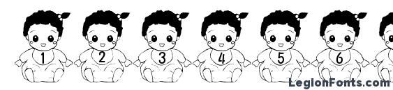 Baby font Font, Number Fonts