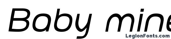 Baby mineplump oblique Font