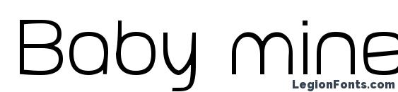 Baby minethin font, free Baby minethin font, preview Baby minethin font