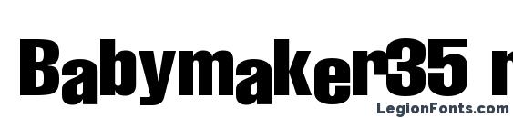 Babymaker35 regular ttcon Font