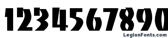 BaccaratUpright Regular Font, Number Fonts