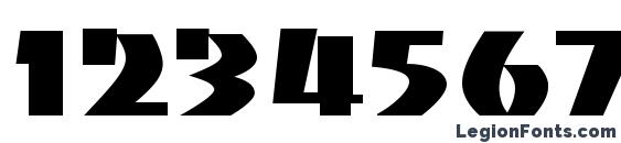 BaccaratUprightWide Regular Font, Number Fonts
