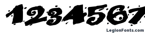 BackWater52 Bold Font, Number Fonts