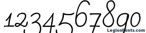 Bad Script Regular Font, Number Fonts