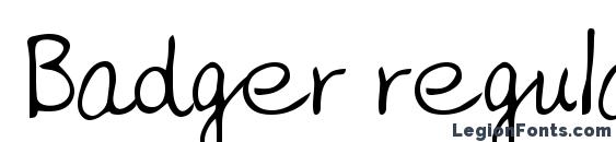 Badger regular font, free Badger regular font, preview Badger regular font