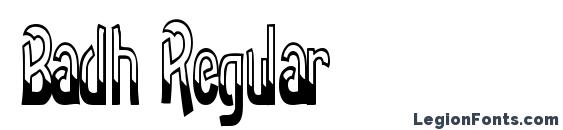 Badh Regular font, free Badh Regular font, preview Badh Regular font