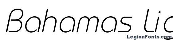 шрифт Bahamas Light Italic, бесплатный шрифт Bahamas Light Italic, предварительный просмотр шрифта Bahamas Light Italic