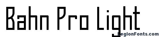 Bahn Pro Light font, free Bahn Pro Light font, preview Bahn Pro Light font