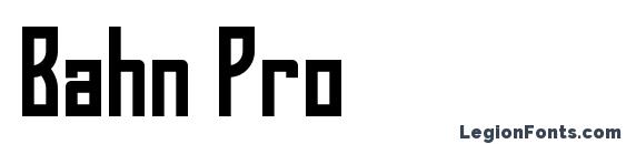 Bahn Pro font, free Bahn Pro font, preview Bahn Pro font