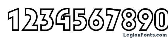 BahnhofOutline Font, Number Fonts