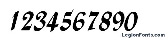 Bailey Italic Font, Number Fonts