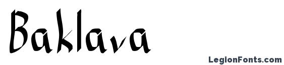 шрифт Baklava, бесплатный шрифт Baklava, предварительный просмотр шрифта Baklava