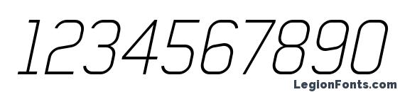 Baksheesh thinitalic Font, Number Fonts
