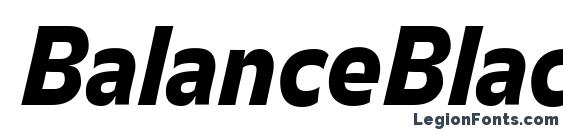 шрифт BalanceBlack Italic, бесплатный шрифт BalanceBlack Italic, предварительный просмотр шрифта BalanceBlack Italic