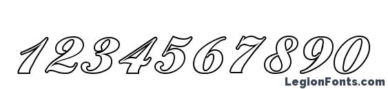 BallantinesOutline Black Regular Font, Number Fonts