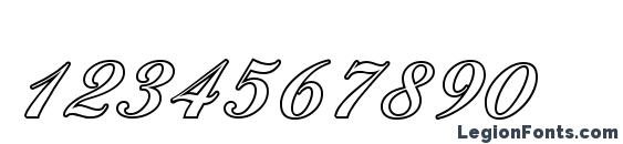 BallantinesOutline Bold Font, Number Fonts