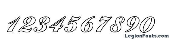 BallantinesOutline Heavy Regular Font, Number Fonts