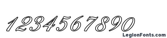 BallantinesOutline Light Regular Font, Number Fonts