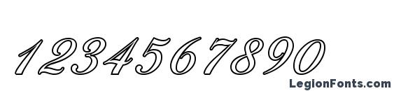 BallantinesOutline Regular Font, Number Fonts