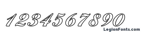 BallantinesOutline Xbold Regular Font, Number Fonts