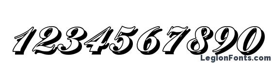 BallantinesShadow Black Regular Font, Number Fonts
