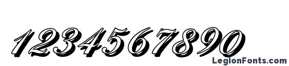 BallantinesShadow Regular Font, Number Fonts