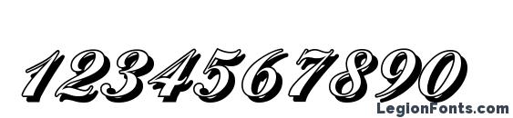 BallantinesShadow Xbold Regular Font, Number Fonts