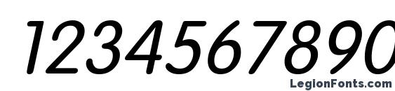 Balloon Oblique Font, Number Fonts