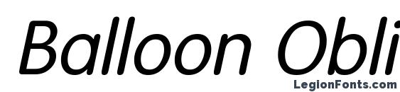 шрифт Balloon Oblique, бесплатный шрифт Balloon Oblique, предварительный просмотр шрифта Balloon Oblique