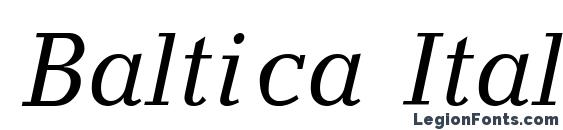 Baltica Italic font, free Baltica Italic font, preview Baltica Italic font