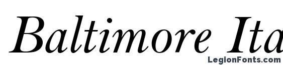 Шрифт Baltimore Italic