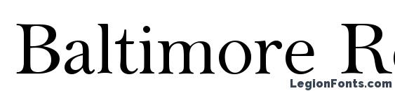Baltimore Regular font, free Baltimore Regular font, preview Baltimore Regular font