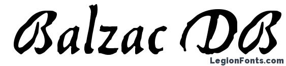 Balzac DB font, free Balzac DB font, preview Balzac DB font