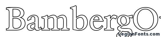шрифт BambergOutline Regular, бесплатный шрифт BambergOutline Regular, предварительный просмотр шрифта BambergOutline Regular
