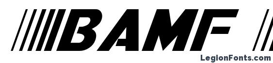 шрифт Bamf Italic, бесплатный шрифт Bamf Italic, предварительный просмотр шрифта Bamf Italic