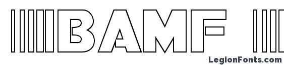 шрифт Bamf Outline, бесплатный шрифт Bamf Outline, предварительный просмотр шрифта Bamf Outline