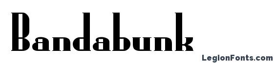 Bandabunk font, free Bandabunk font, preview Bandabunk font