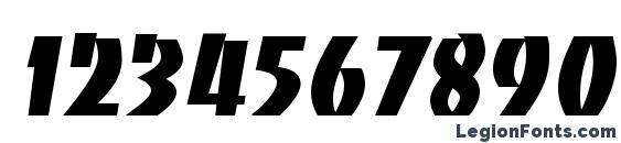 Bandit Regular DB Font, Number Fonts