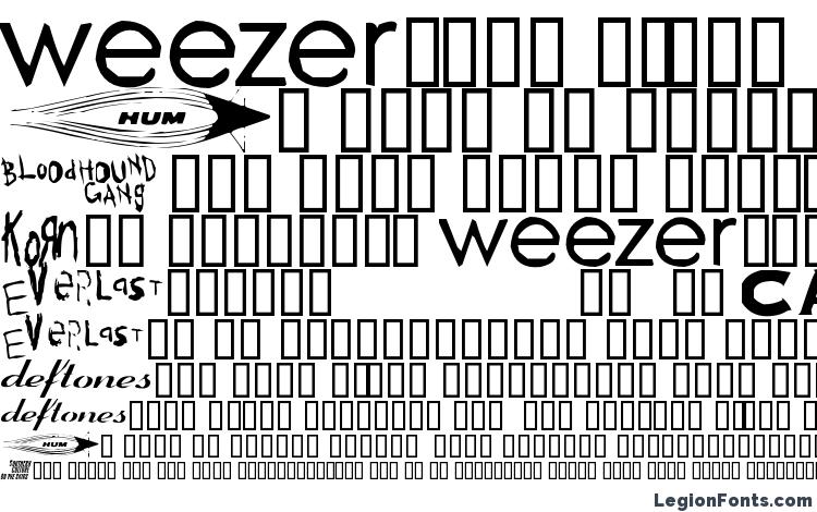 specimens Bandnames font, sample Bandnames font, an example of writing Bandnames font, review Bandnames font, preview Bandnames font, Bandnames font
