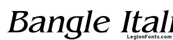 Bangle Italic font, free Bangle Italic font, preview Bangle Italic font
