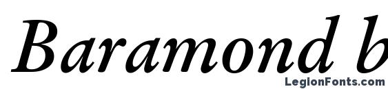 Baramond bold italic font, free Baramond bold italic font, preview Baramond bold italic font