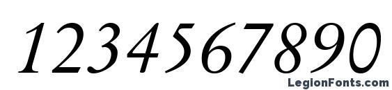 Baramond italic Font, Number Fonts