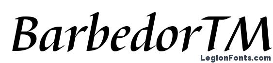 BarbedorTMed Italic Font