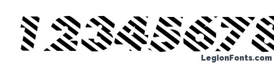 BarberPoleItalic Italic Font, Number Fonts